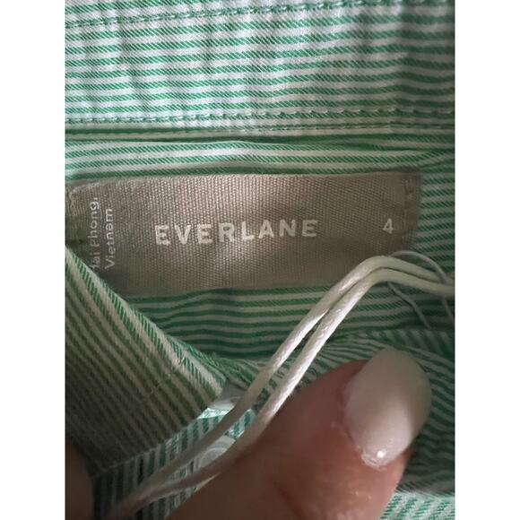 NWT Everlane Women's The Cotton Oversized Button Down Shirt Long Sleeve Mint 4 - Picture 10 of 11